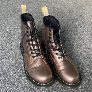 Light Pink Metallic Dr. Martens